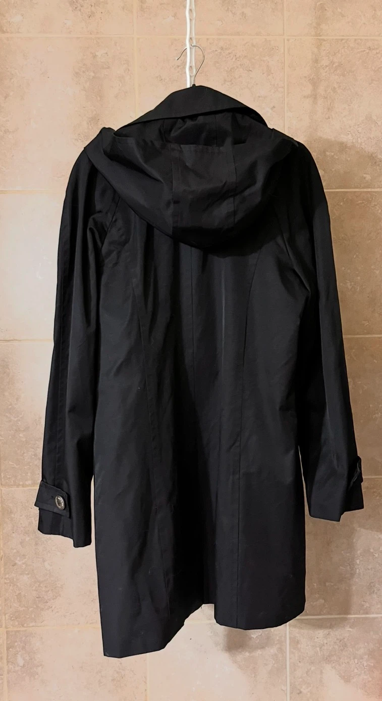 London Fog Black Hooded Raincoat - photo 2
