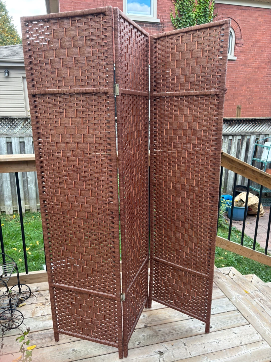 3-Panel Woven Room Divider