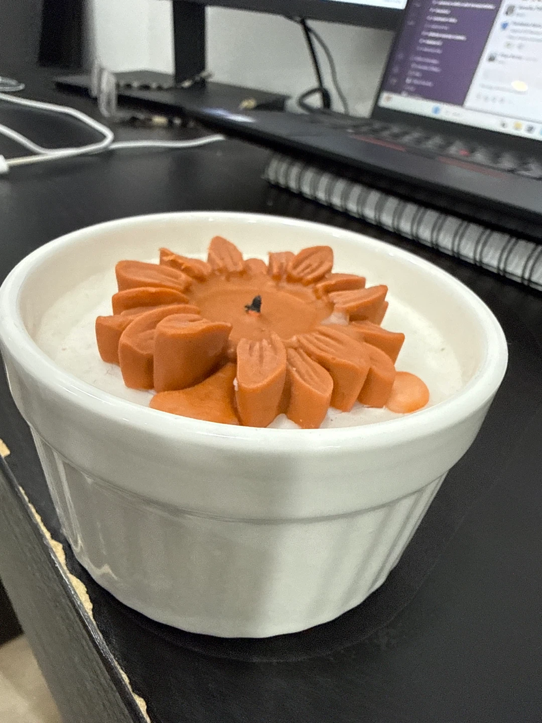 Flower Shape Ceramic Candle