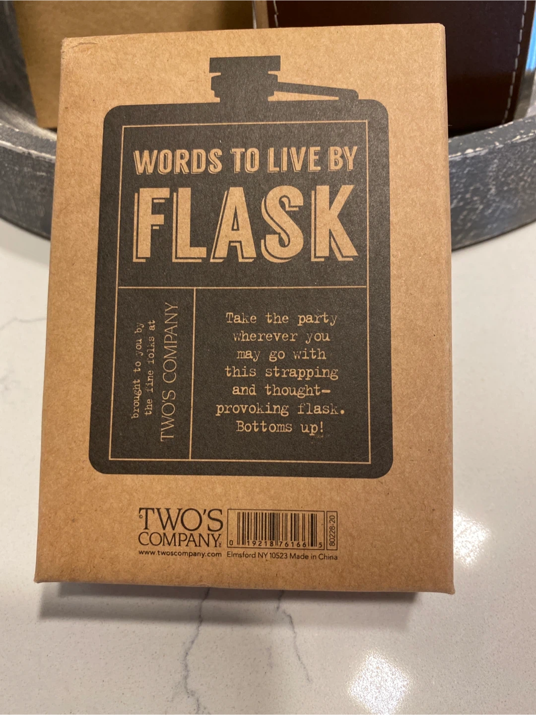 Two's Company Words to Live By Flask - photo 3