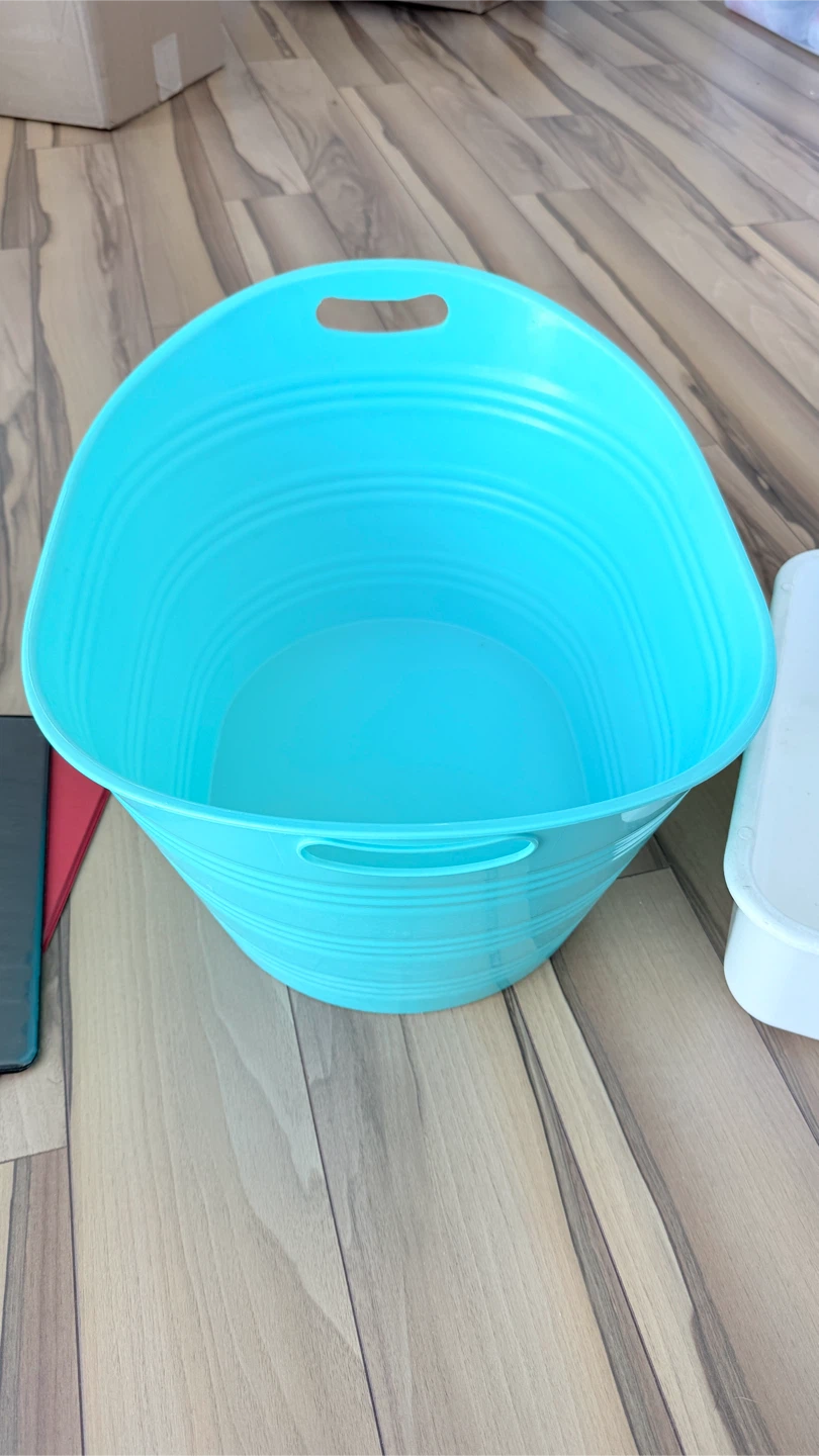 Large Teal Plastic Storage Tub