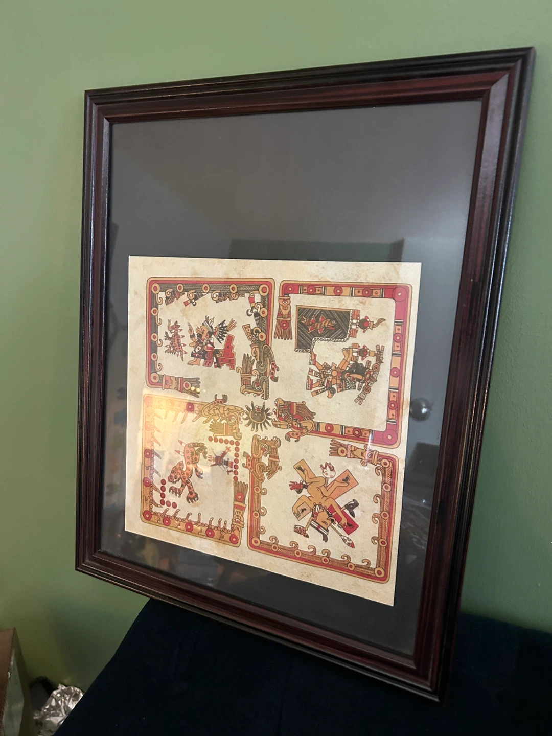 Framed Aztec-Inspired Wall Art