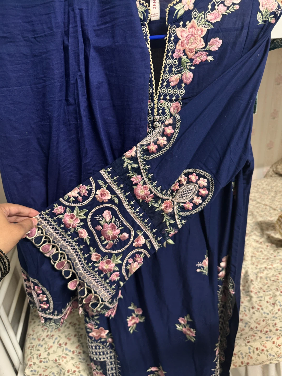 Ethnic Navy Blue Embroidered Kurta - photo 5