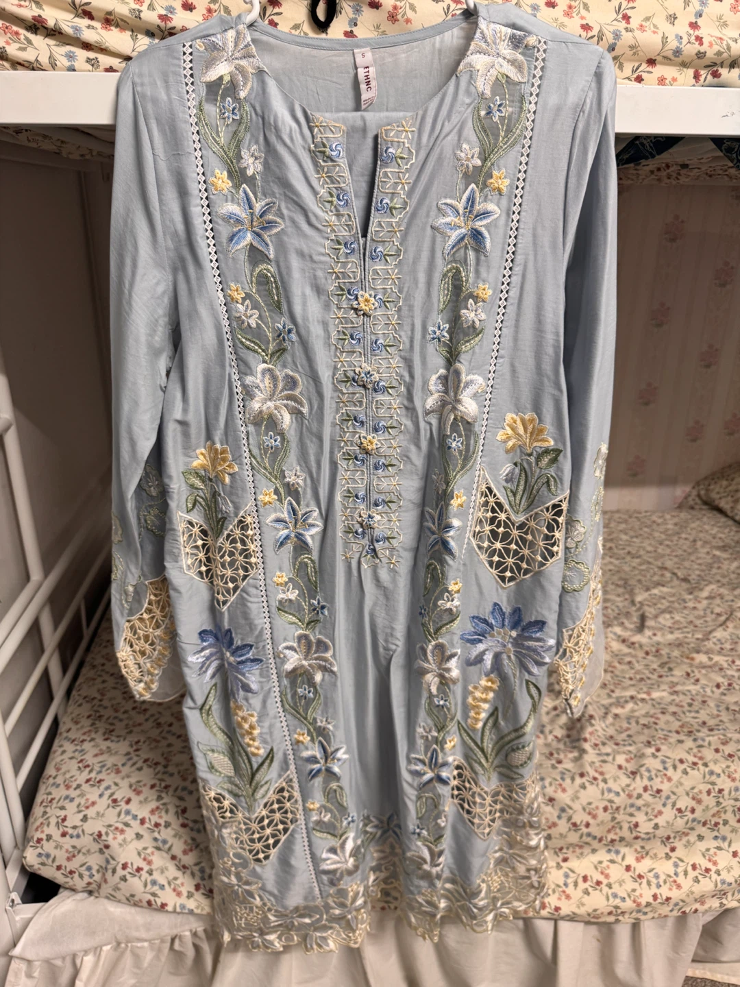 ETHNC Embroidered Light Blue Kurta Set