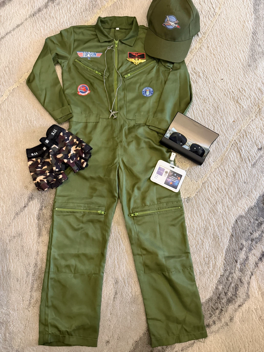 Size 130-7/8 Top Gun costume-Like new