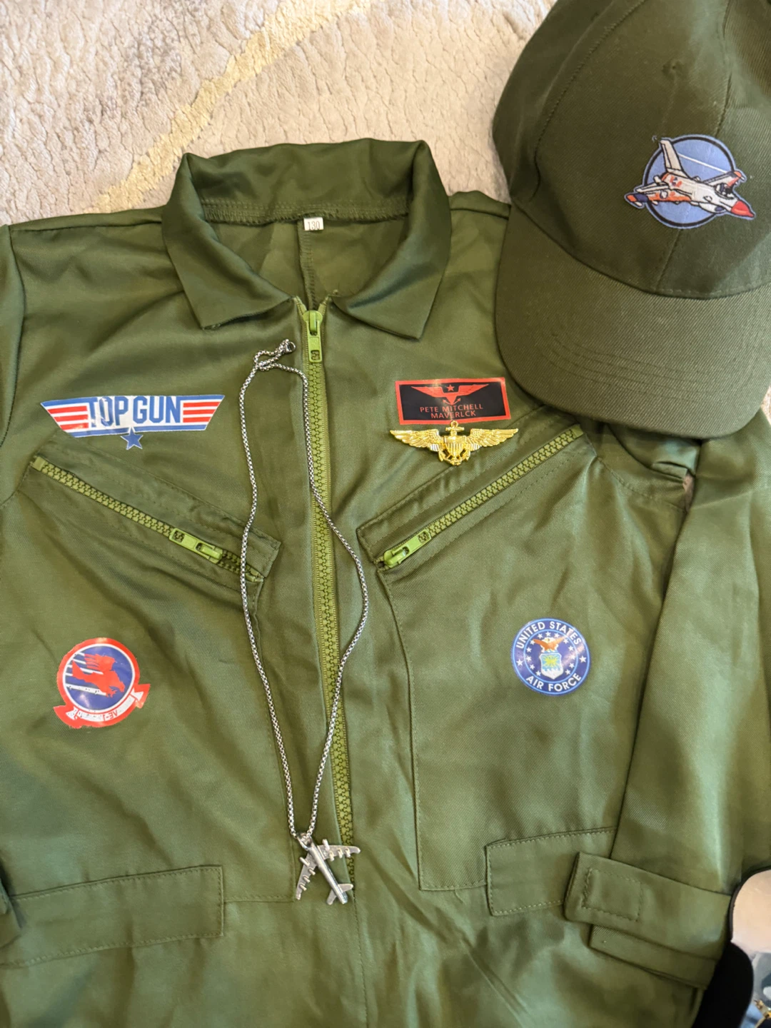 Size 130-7/8 Top Gun costume-Like new - photo 2