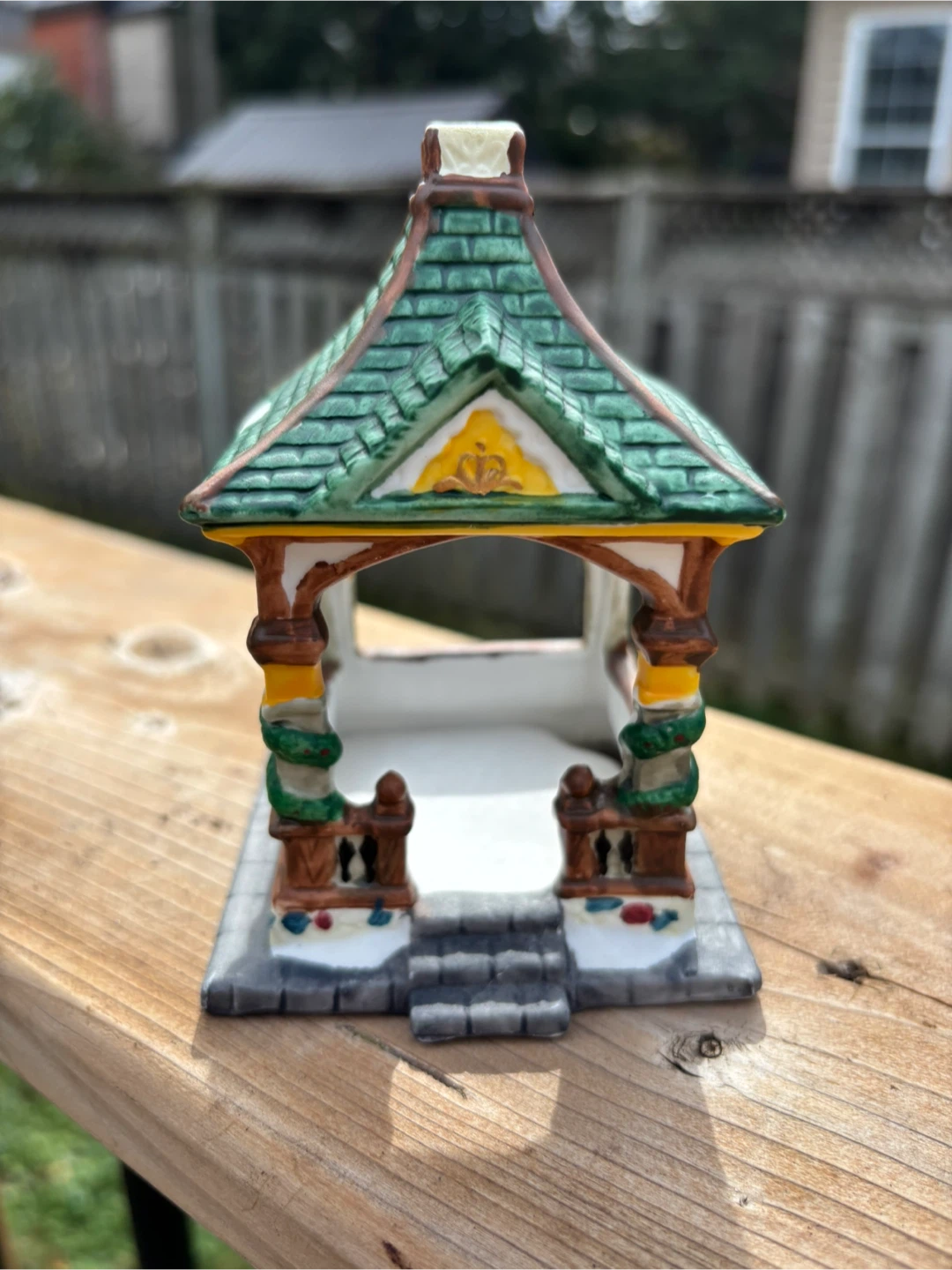Ceramic Christmas Village Gazebo