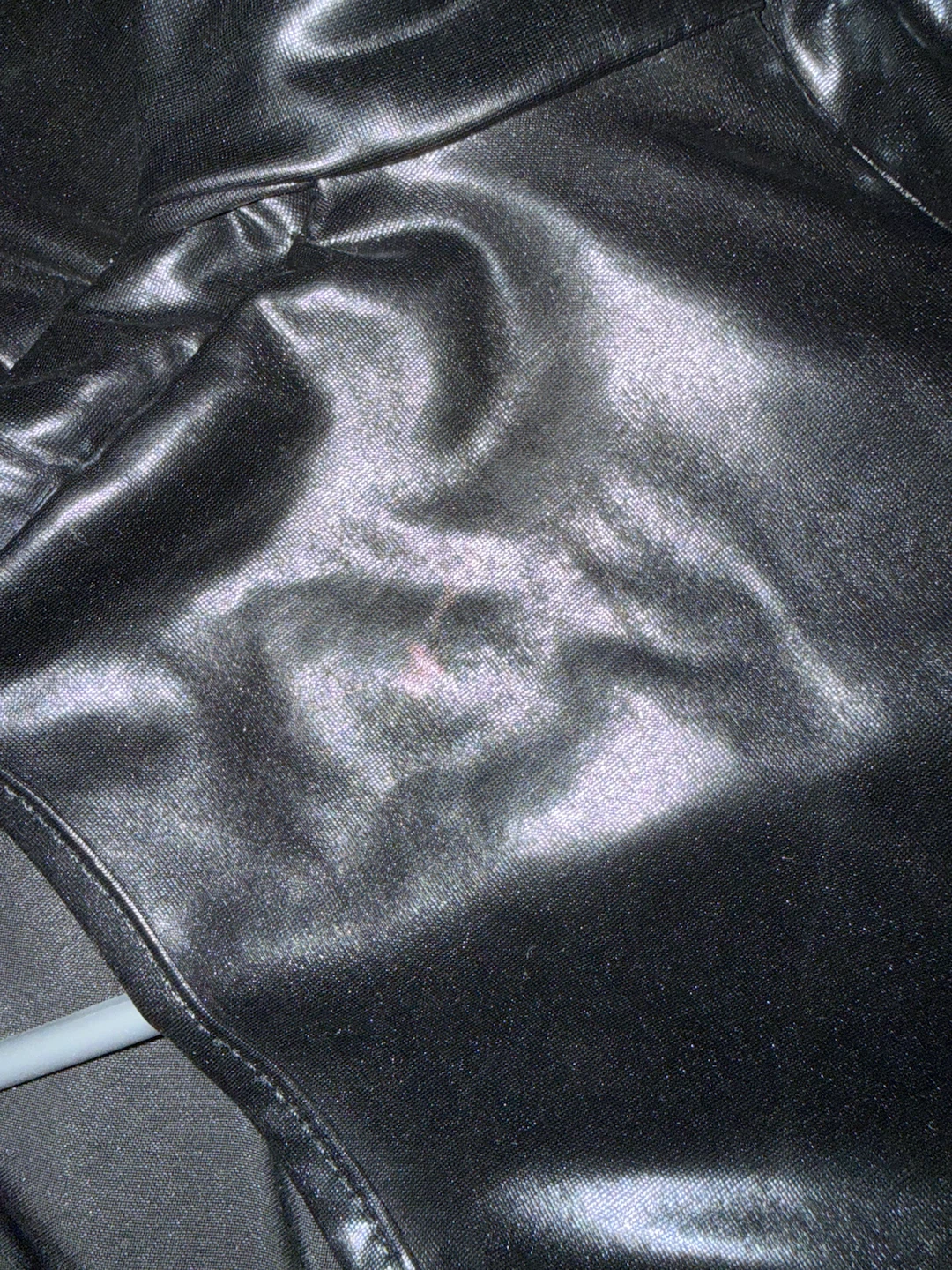Black Shiny Faux Leather Chaps - photo 2