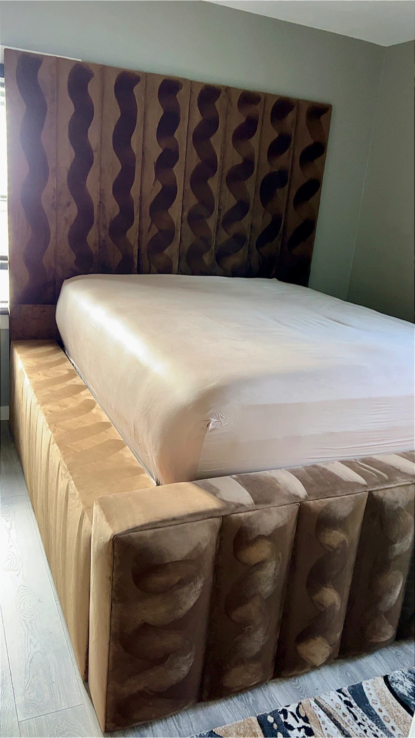 Upholstered Queen Bed Frame (Moving Out)