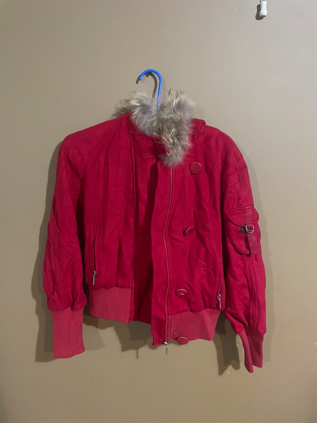 Ochirly Red Hooded Jacket