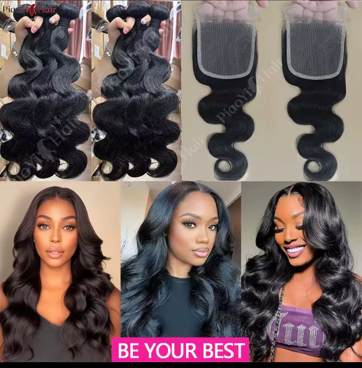 PiaoYi Hair Body Wave Bundles human hair - photo 2