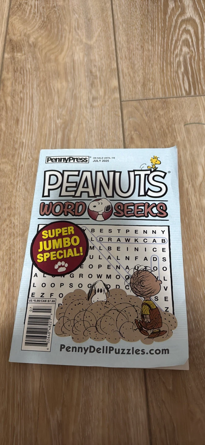 Peanuts Super Jumbo Word Seeks Puzzle Book