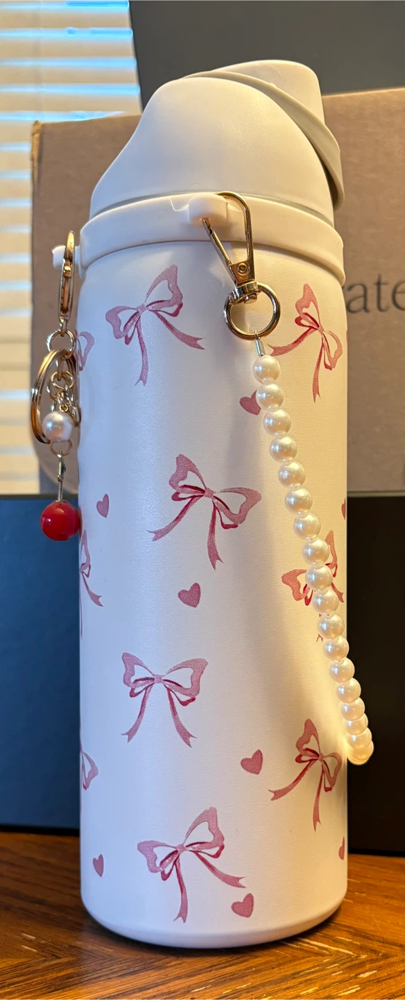 ✨✨Bow and Heart Print Insulated Water Bottle - photo 4