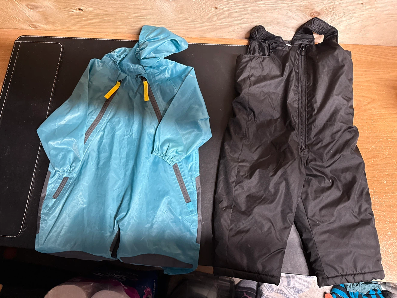 Rain suit and snow pants