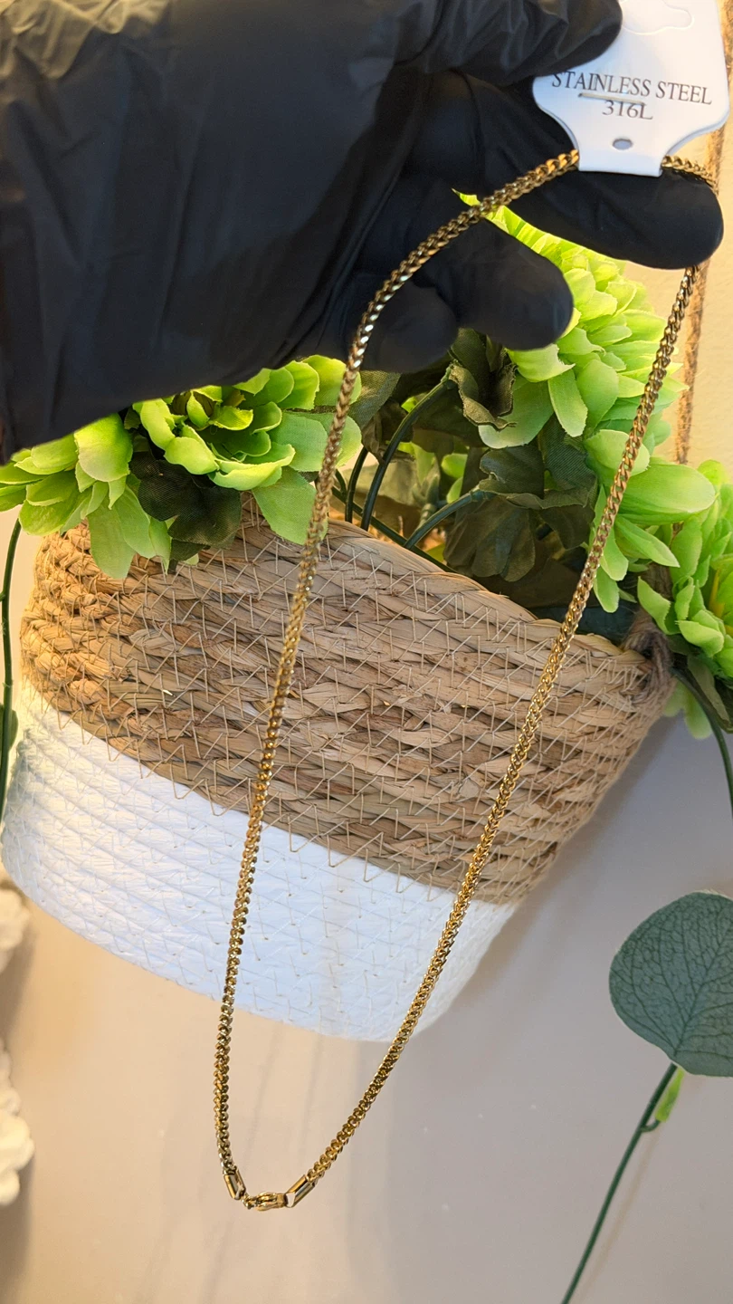 Gold-Tone Stainless Steel 316L Chain Necklace