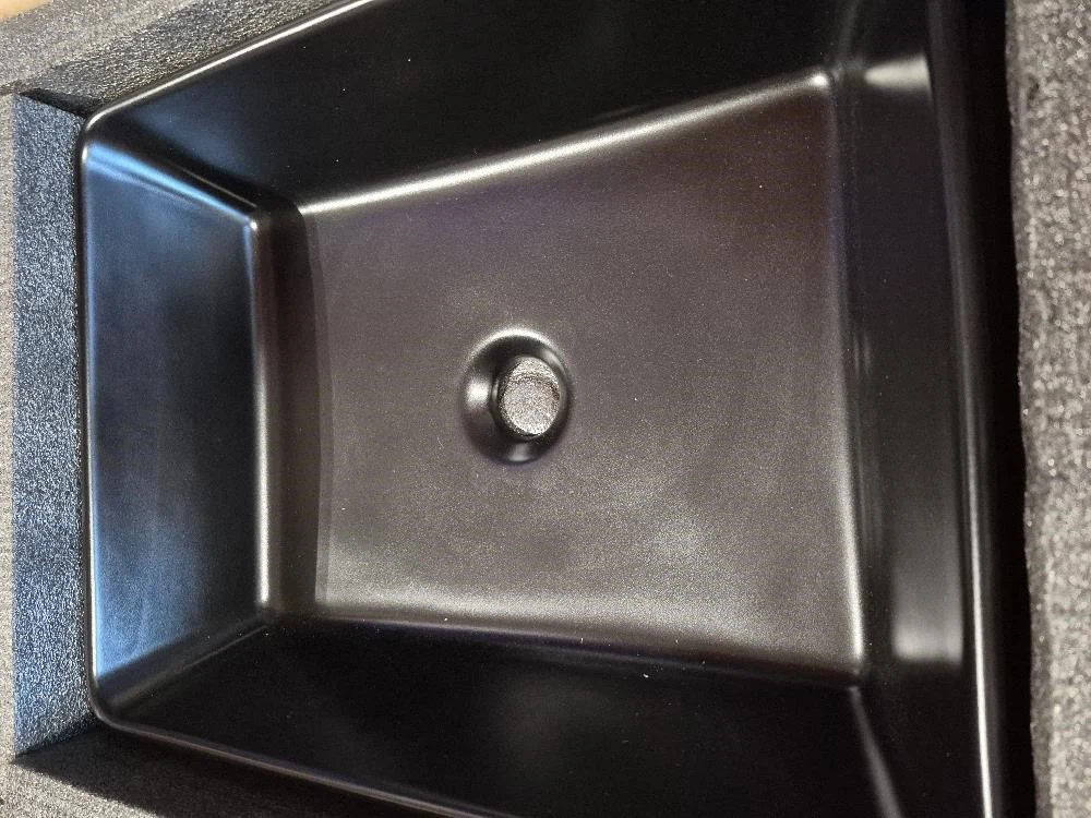 Matte Black Ceramic Bathroom Vessel Sink - photo 3