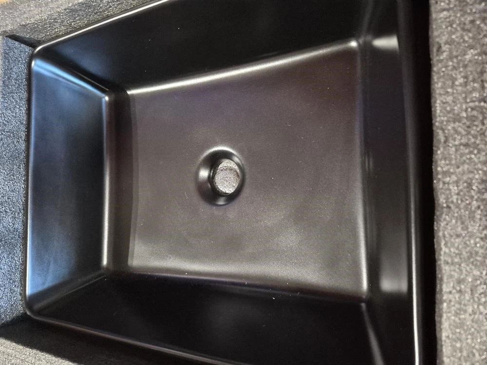 Matte Black Ceramic Bathroom Vessel Sink - photo 4