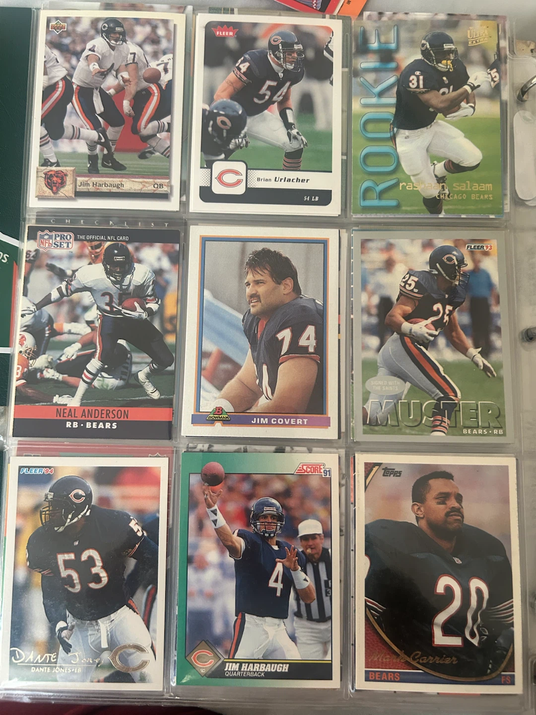 Chicago Bears NFL Trading Card Collection