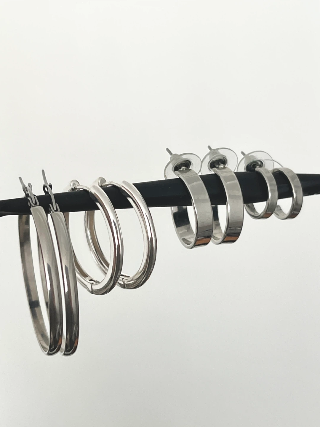 Silver-Tone Hoop Earrings
