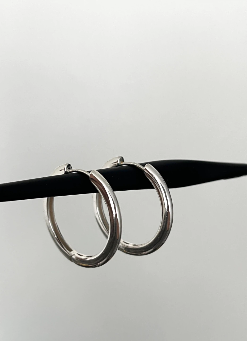 Silver-Tone Hoop Earrings - photo 3