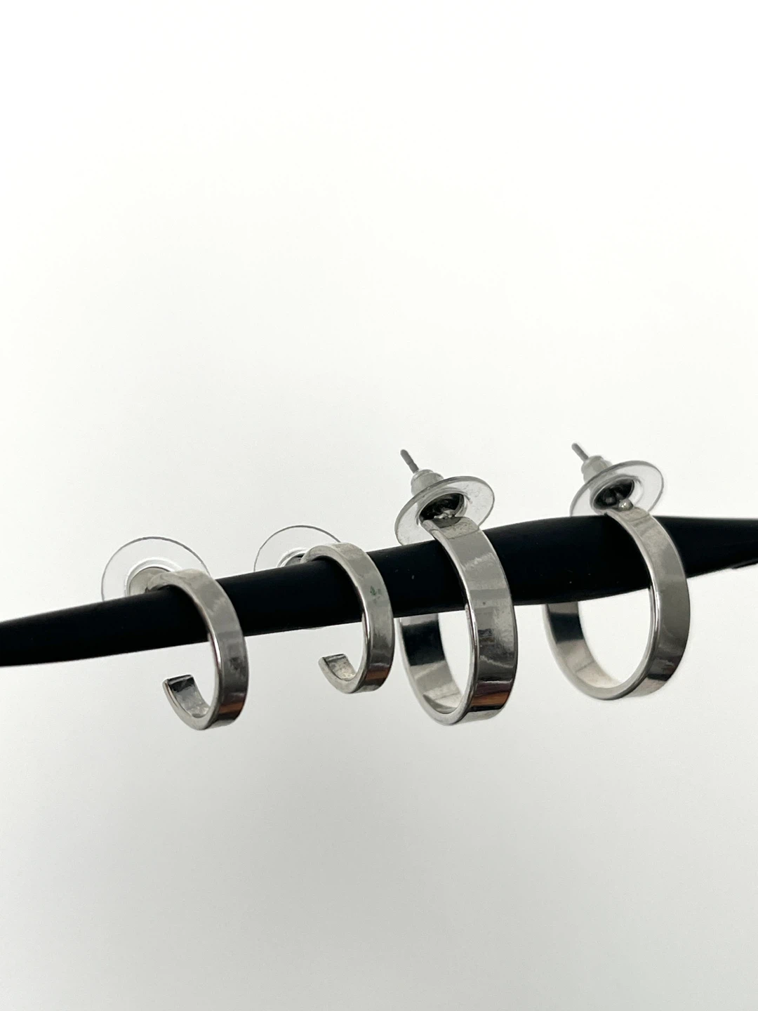 Silver-Tone Hoop Earrings - photo 4