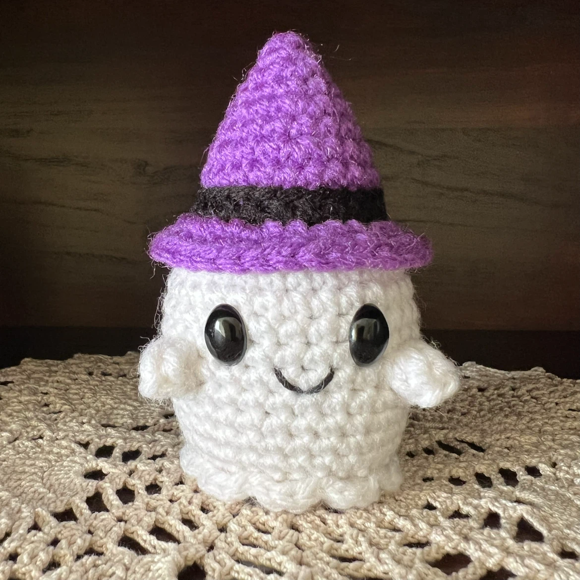 Handmade Crochet Halloween Ghost Ornaments - photo 2