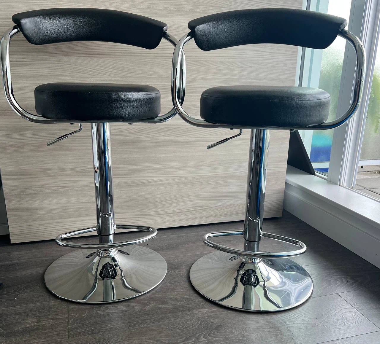 Two Adjustable Bar Stools