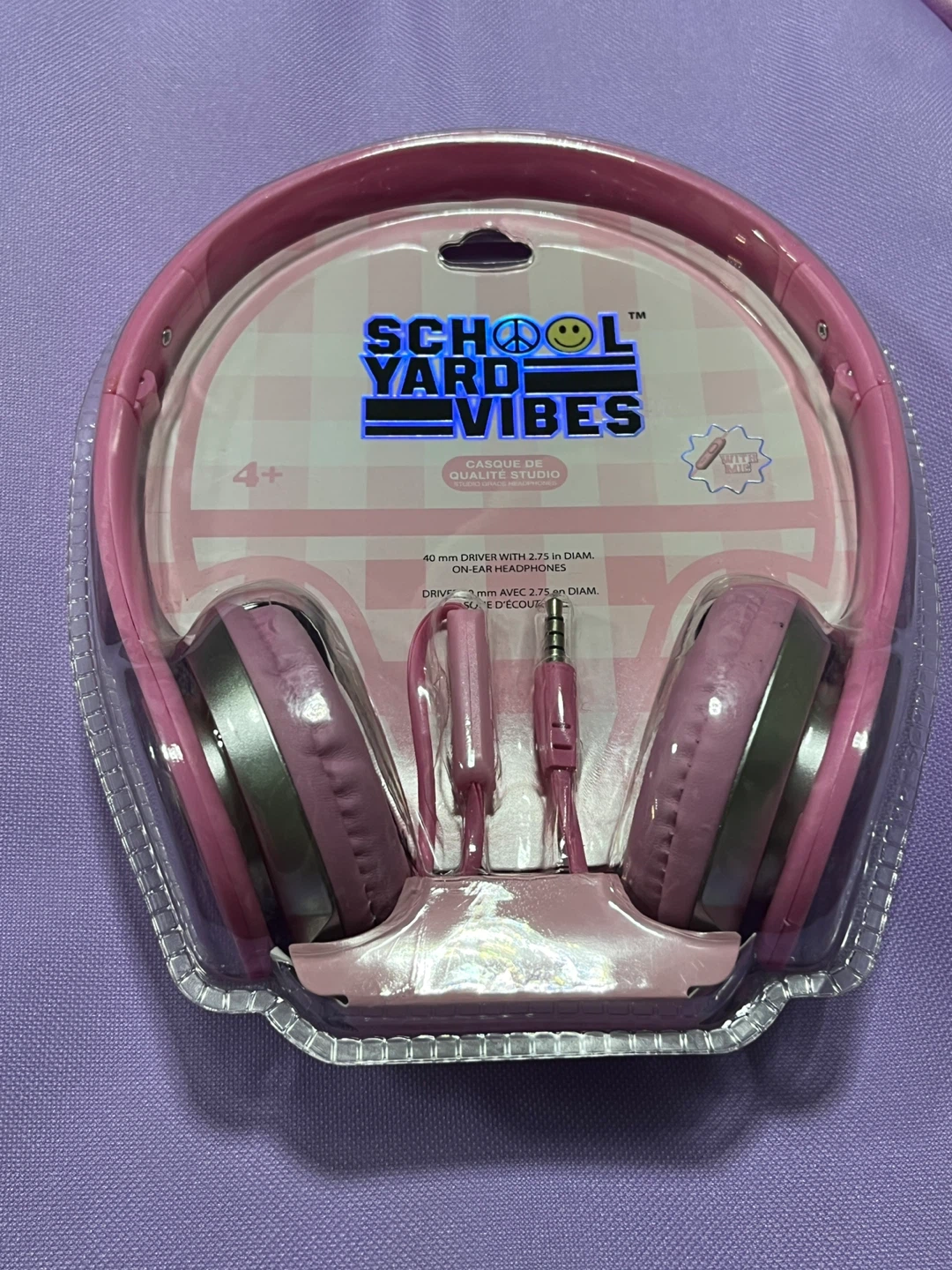 School Yard Vibes Pink On-Ear Headphones