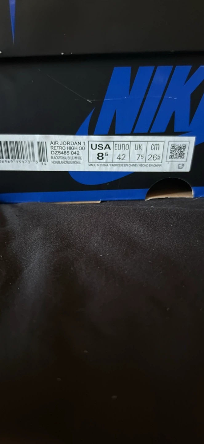 Nike Air Jordan 1 Retro High OG Black/Royal Blue - photo 2