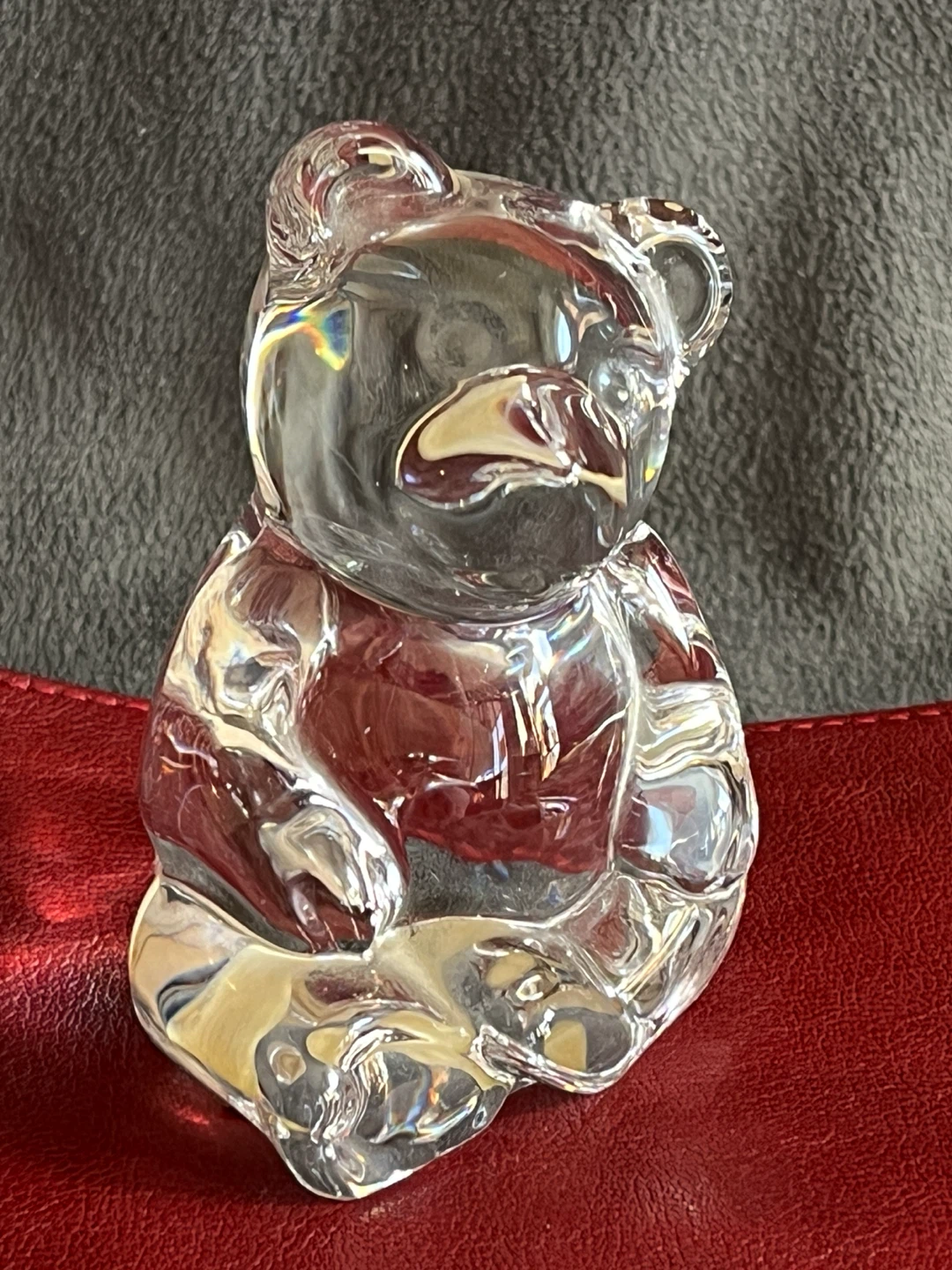 Clear Crystal Teddy Bear Figurine