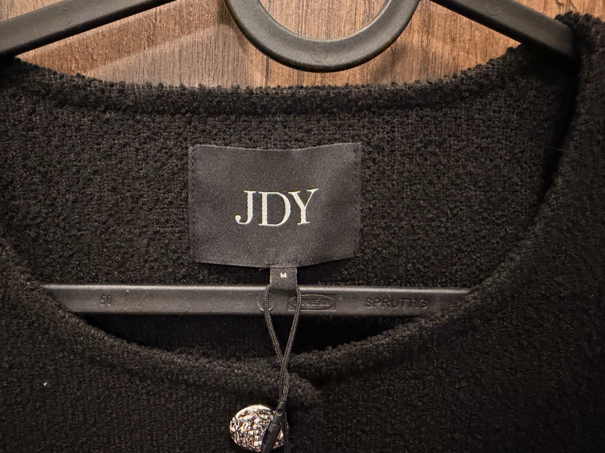 JDY Black Bouclé Cardigan Jacket - Medium - photo 2