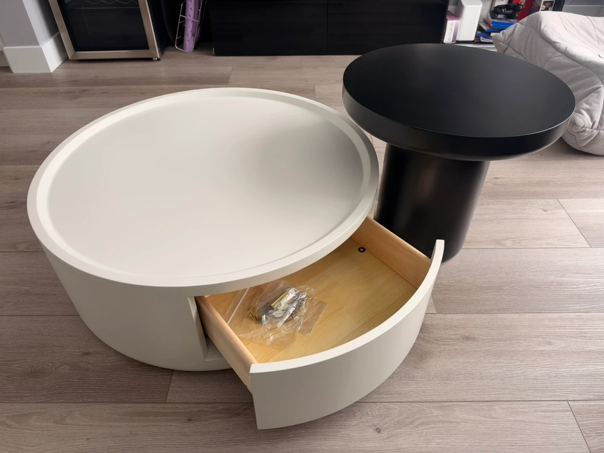 Modern Round Nesting Coffee Table Set - photo 3