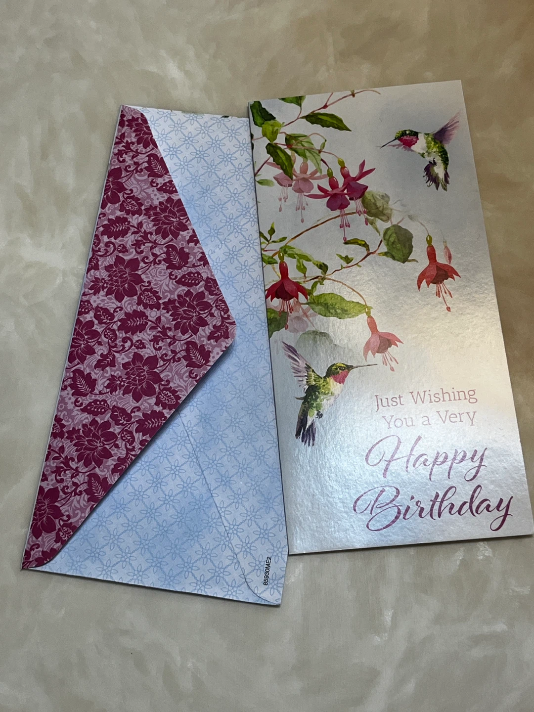 Angel Greetings Hummingbird Birthday Card
