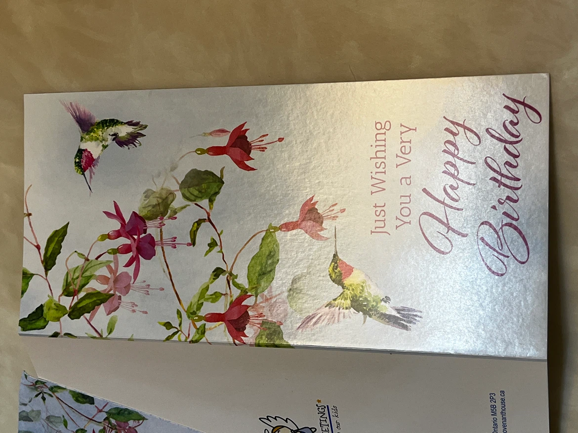Angel Greetings Hummingbird Birthday Card - photo 4
