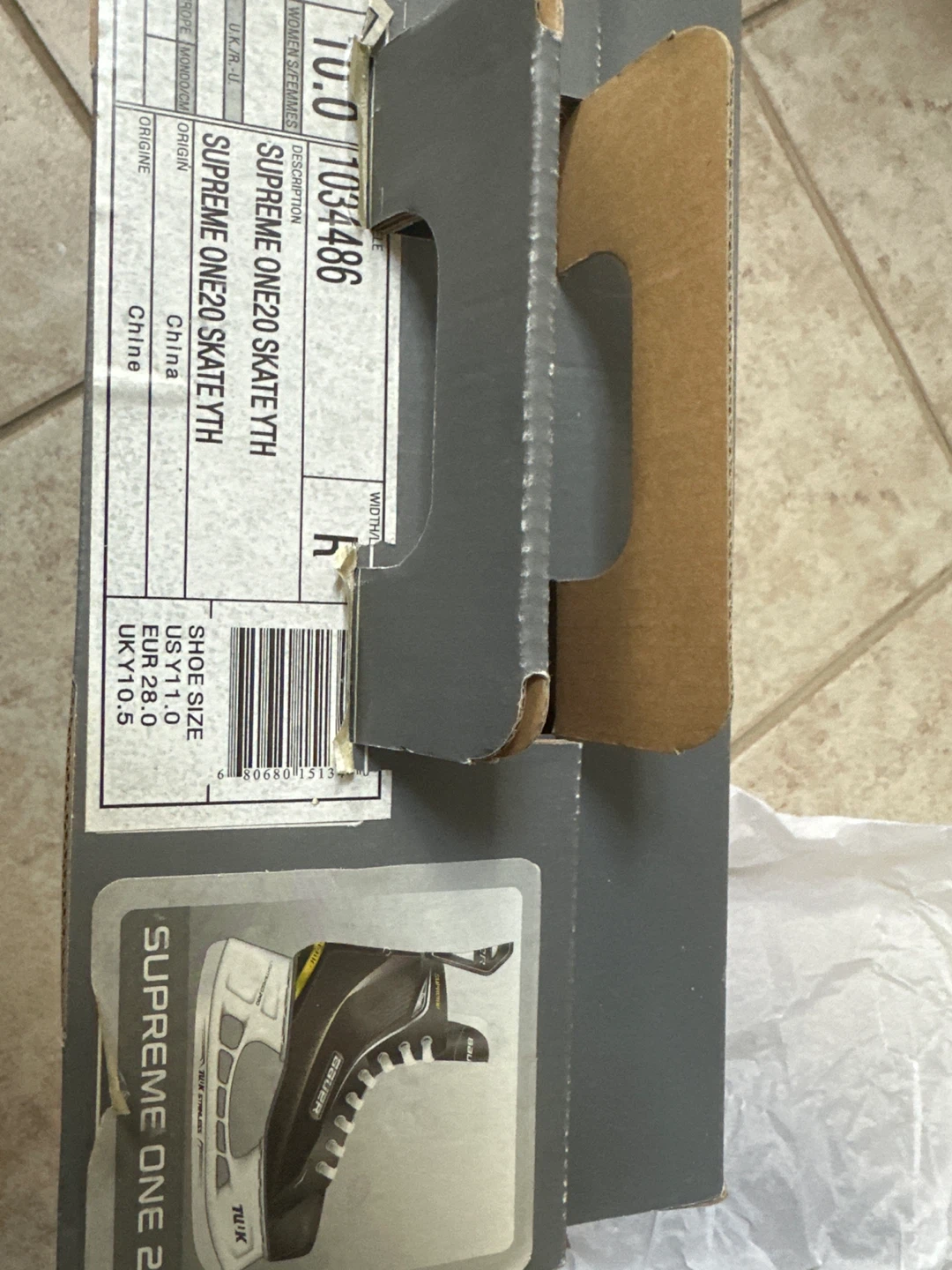 Bauer Supreme One20 Youth Skates Size 11 - photo 3
