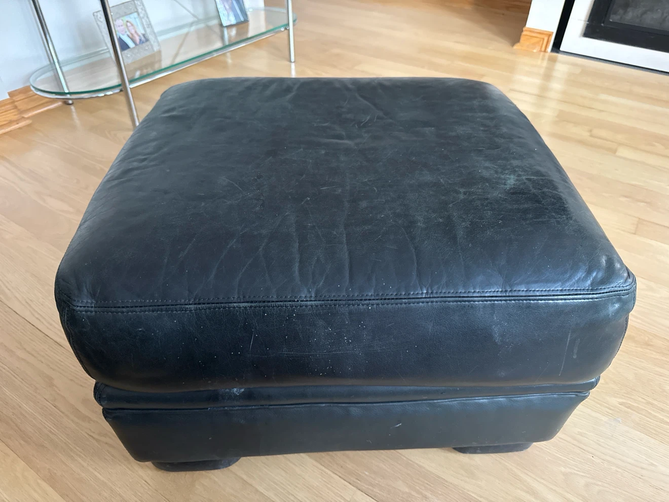 Black ottoman