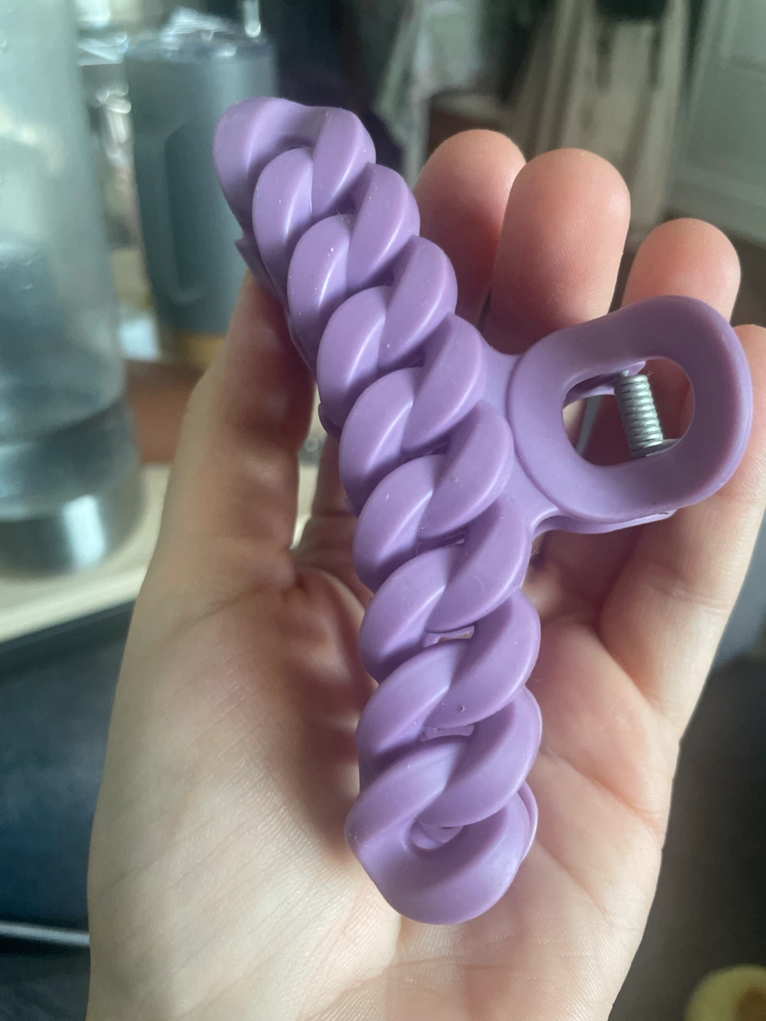 Purple Chain Link Hair Claw Clip