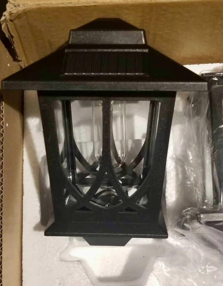New Solar Lamp Post Light - Black - photo 2