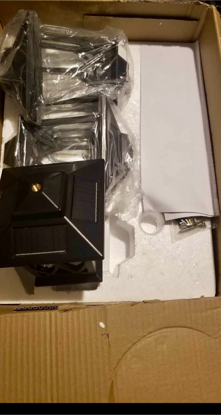New Solar Lamp Post Light - Black - photo 3