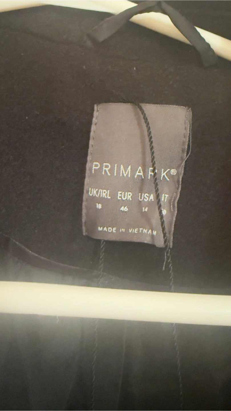 Primark Black Tie-Waist Coat - photo 3