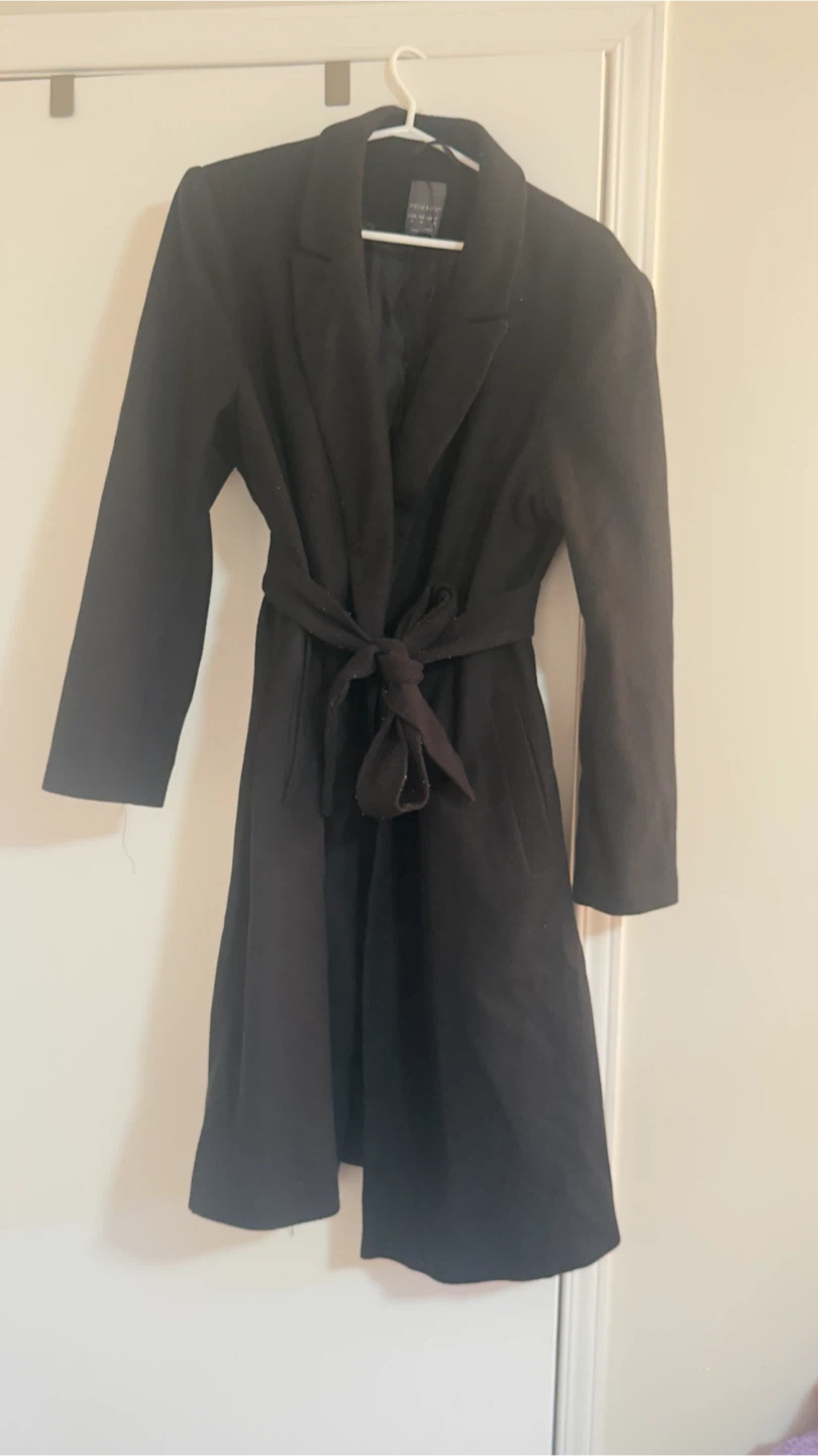 Primark Black Tie-Waist Coat - photo 5