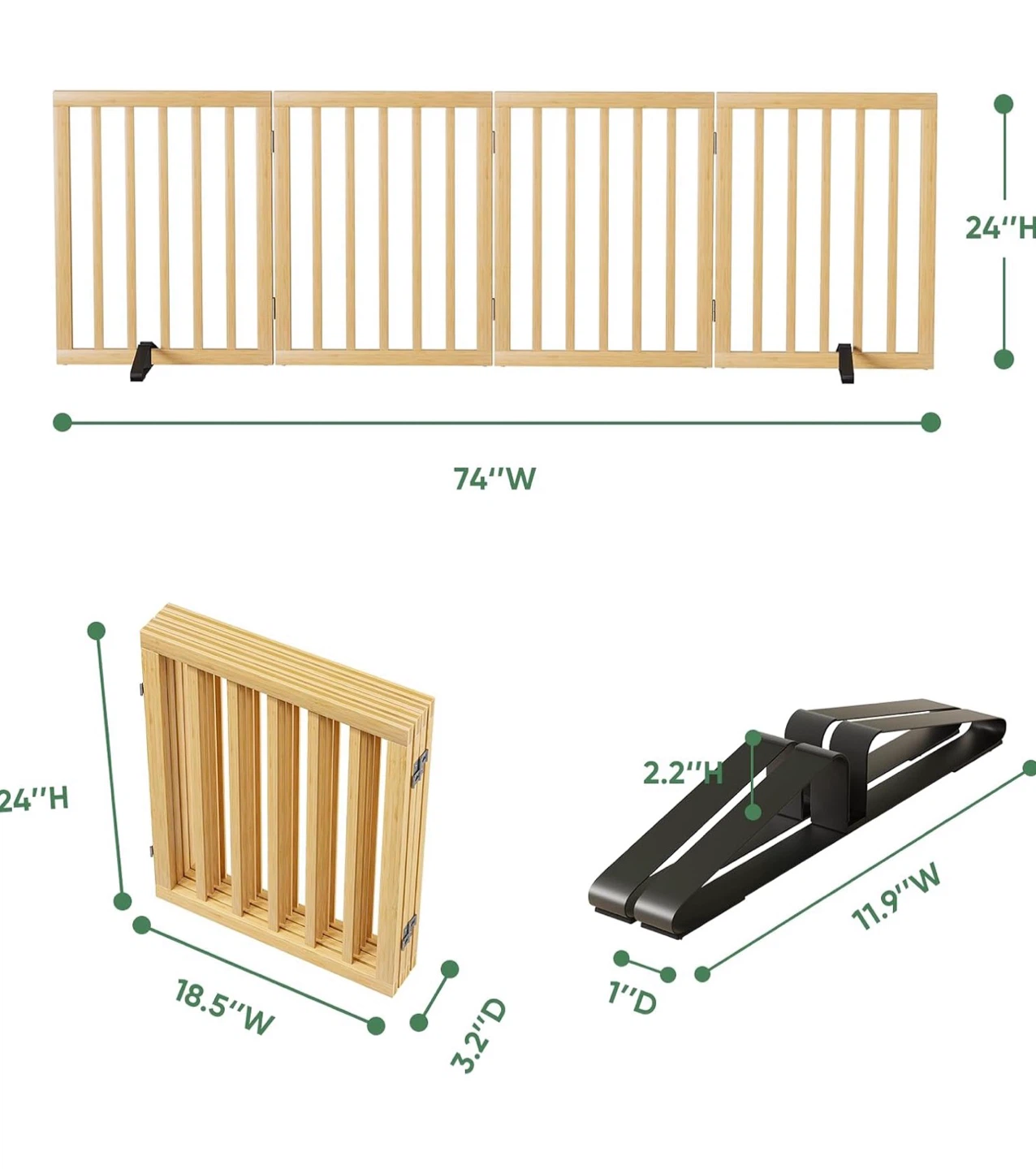 24” Tall Freestanding Dog Gate - Brand new - photo 2
