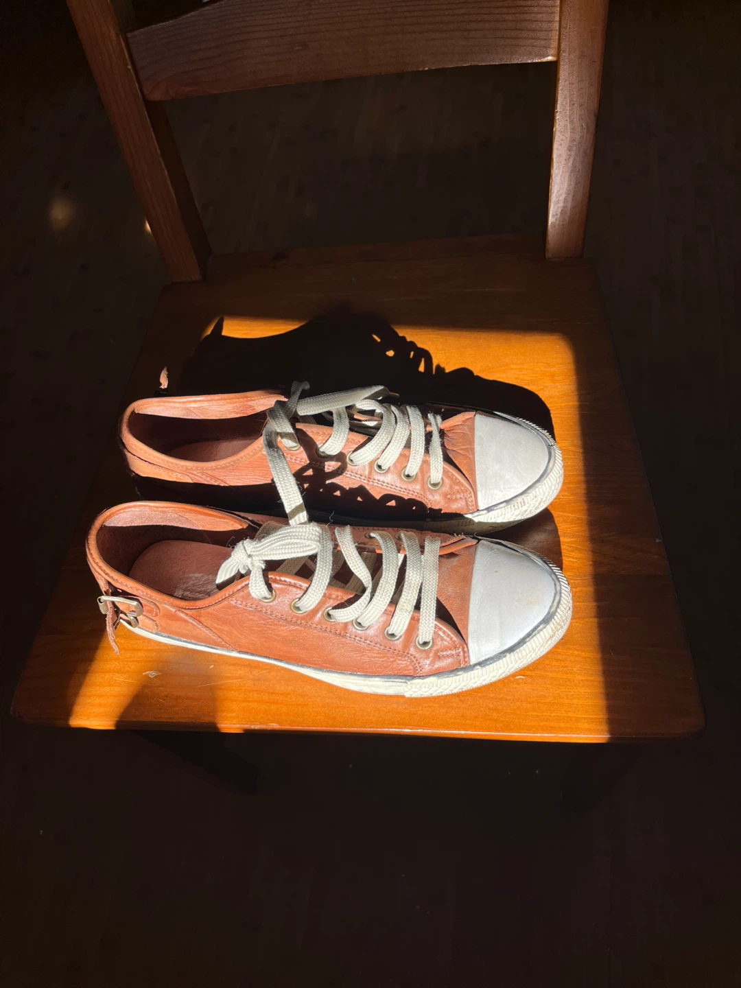 Brown Leather Sneakers