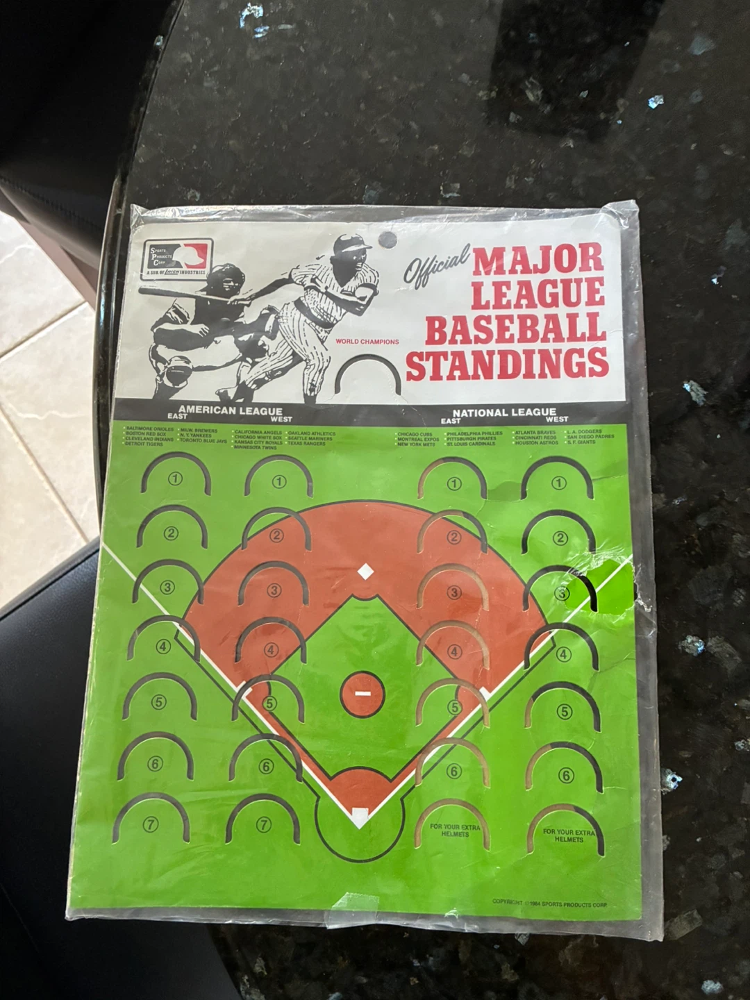 1984 Official Major League Baseball Standings Board