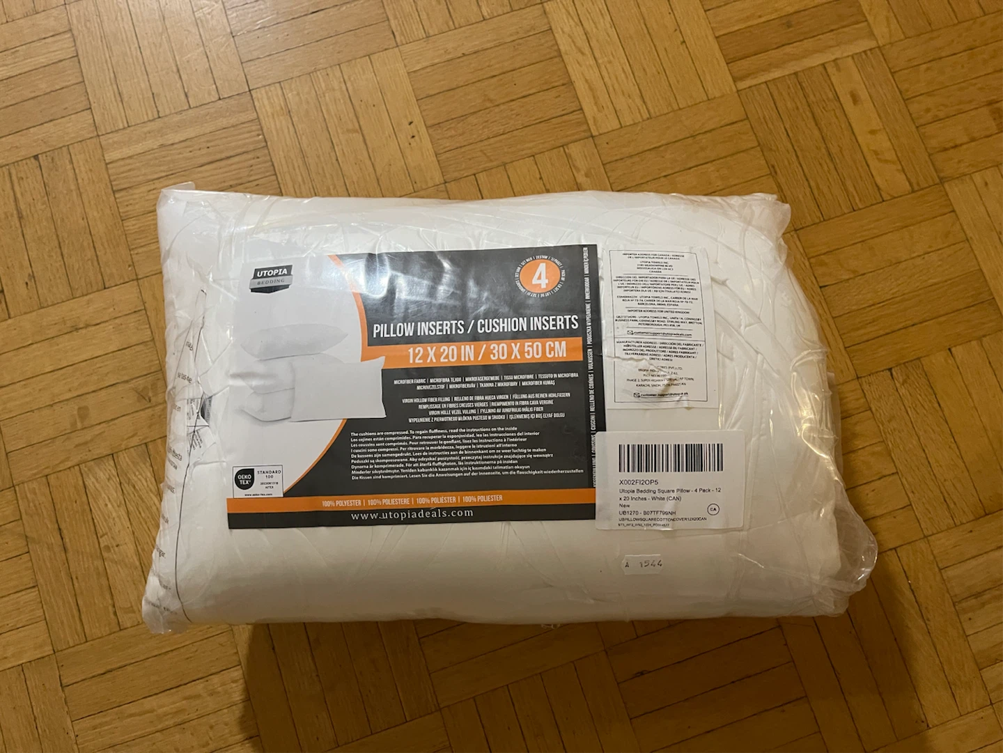 Utopia Bedding Pillow Inserts 12x20 Inch - 4 Pack