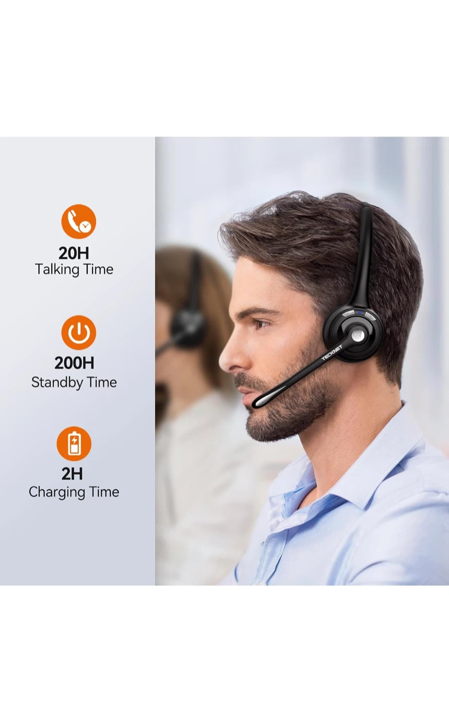 TeckNet Bluetooth Wireless Headset - photo 4