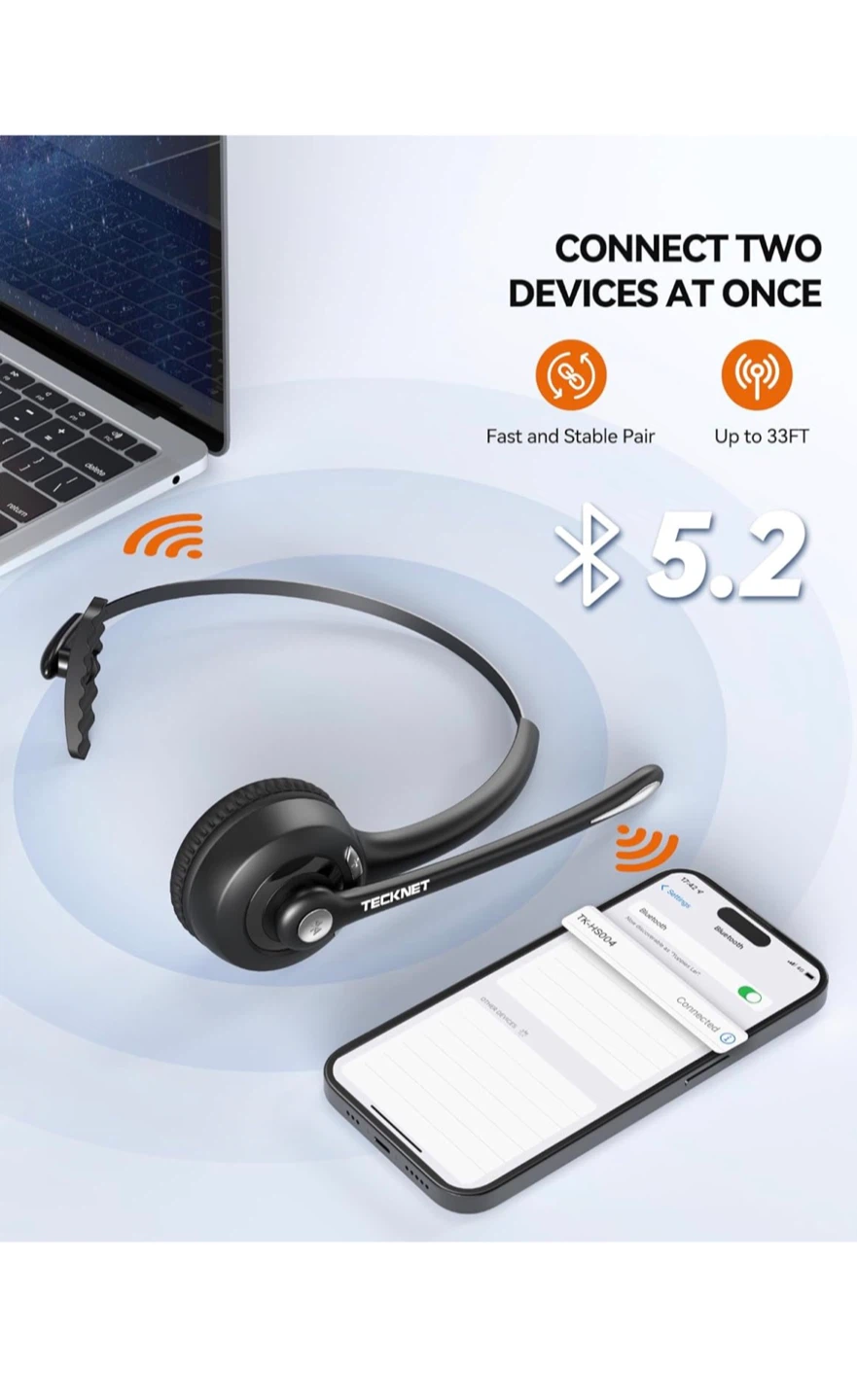 TeckNet Bluetooth Wireless Headset - photo 5