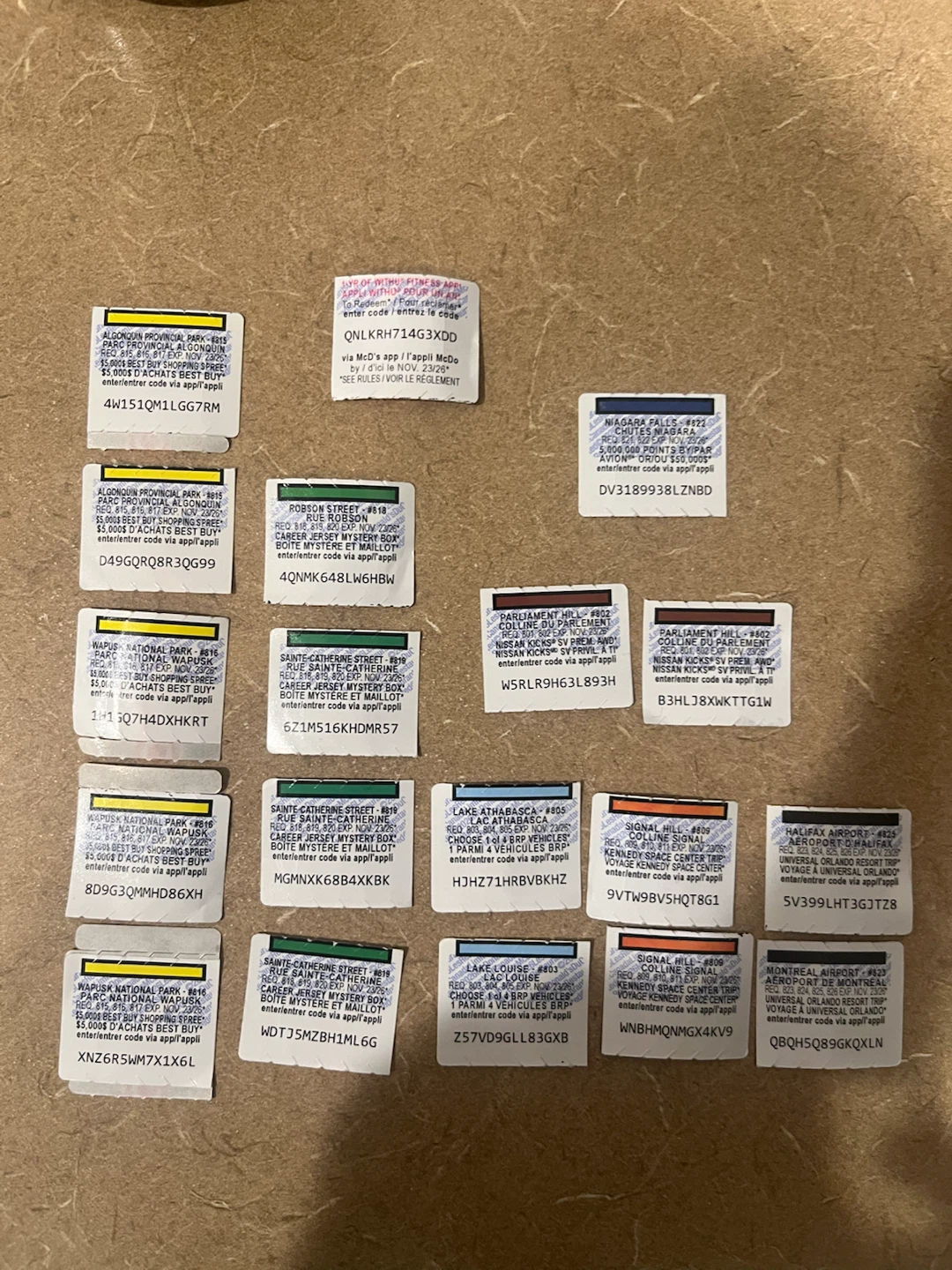 McDonald’s Monopoly Stickers