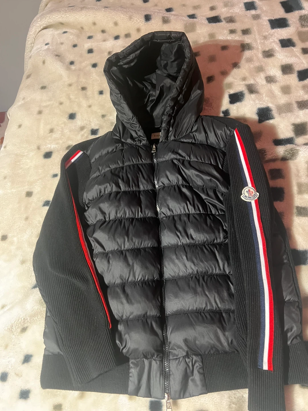 Moncler Men's Puffer Body Knit-Sleeve Hooded Cardigan - photo 2