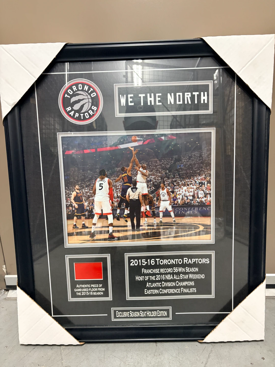 Raptors Game-Used Floor Framed Memorabilia 2015-16